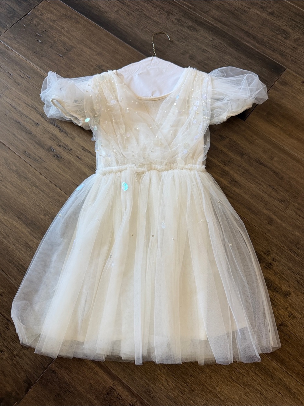 Tutu Du Monde Ivory Sequin Tulle Party Dress for Girls